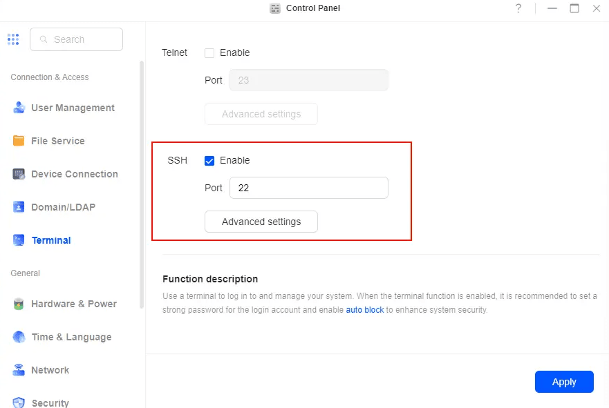 How to Connect to a NAS via SSH with Root Access