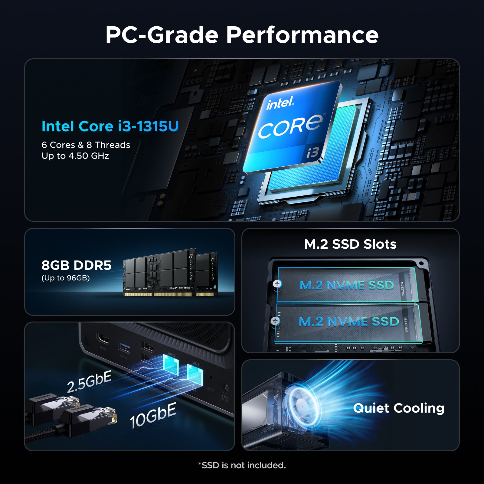 UGREEN DXP4800 Pro 4-Bay NAS | Core i3 & 10GbE