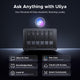 UGREEN iDX6011 NAS with Uliya AI assistant features including AI chat, file chat, knowledge base, local AI, cloud LLM access, and smart commands.