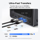 UGREEN NASync DXP4800 Plus 10GbE NAS with ultra-fast transfer speeds up to 1250MB/s compared to 1GbE network performance.