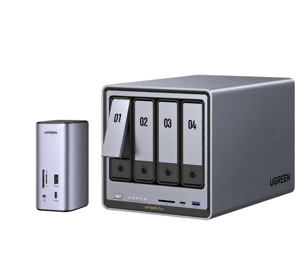 NASync DXP4800 Pro 4-Bay NAS + Docking Station Bundle