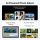 UGREEN NASync AI-powered photo album graphic showing intelligent recognition, classification, duplicate image cleanup, and semantic search.