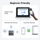 UGREEN NASync DXP4800 Plus beginner-friendly setup graphic showing simple three-step setup, effortless file sharing, and automatic backups.