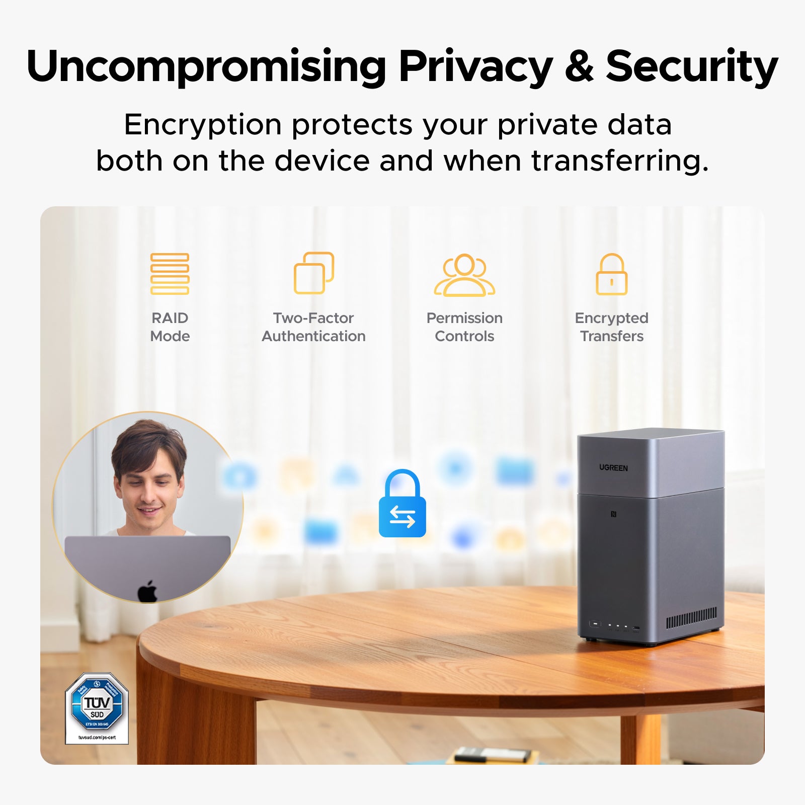 UGREEN DH2300 — 2-Bay Home NAS, 64TB Private Cloud Storage