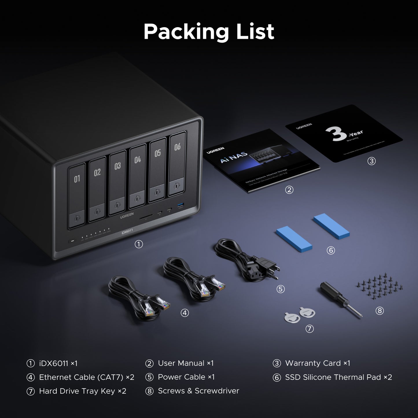 UGREEN iDX6011 64GB 6-Bay AI NAS