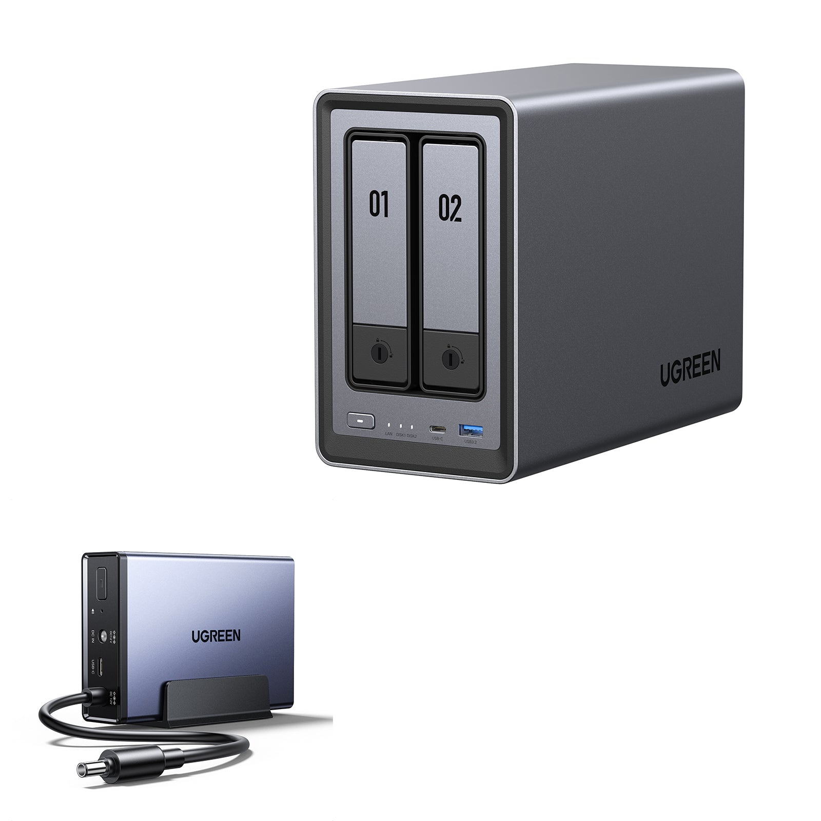 UGREEN NASync DXP2800 新品未開封 UGREEN NASync DXP2800 | 2-Bay Intel N100 NAS with 2.5GbE