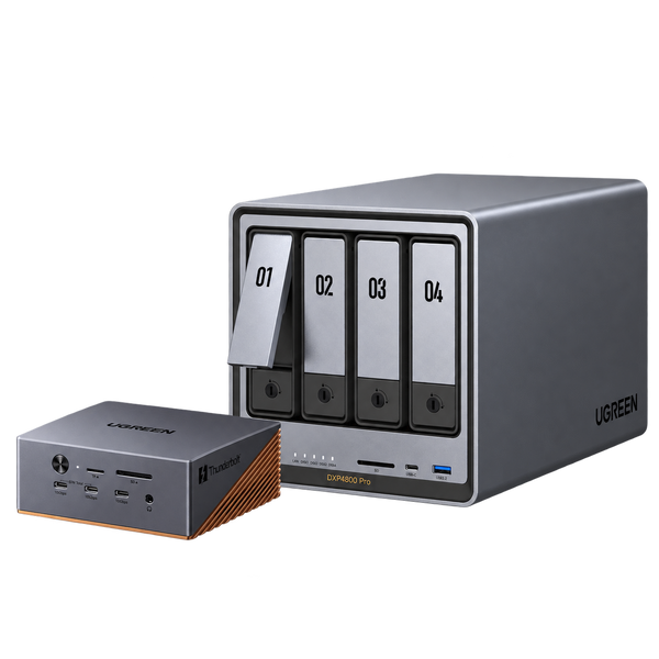 NASync DXP4800 Pro + Docking Station Bundle