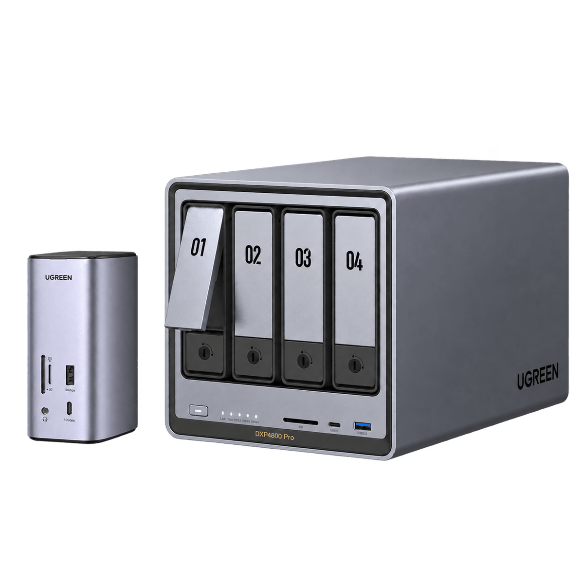 NASync DXP4800 Pro 4-Bay NAS + Docking Station Bundle
