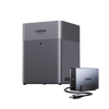 UGREEN NASync DH4300 Plus with UGREEN 120W DC UPS backup power accessory.