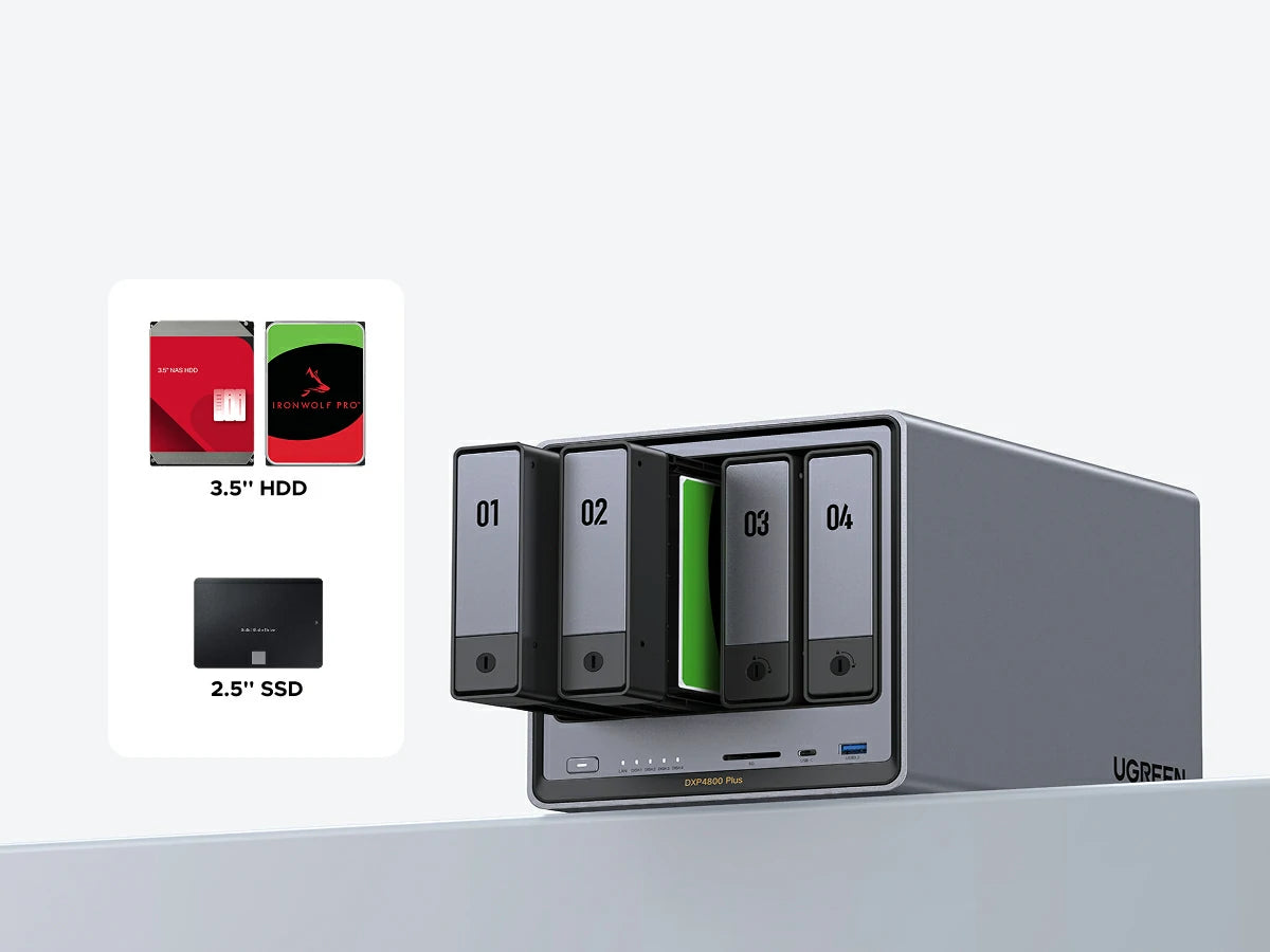 10GbE 4-Bay UGREEN DXP4800 Plus NAS for Content Creators 10GbE 4-Bay UGREEN DXP4800 Plus NAS for Content Creators