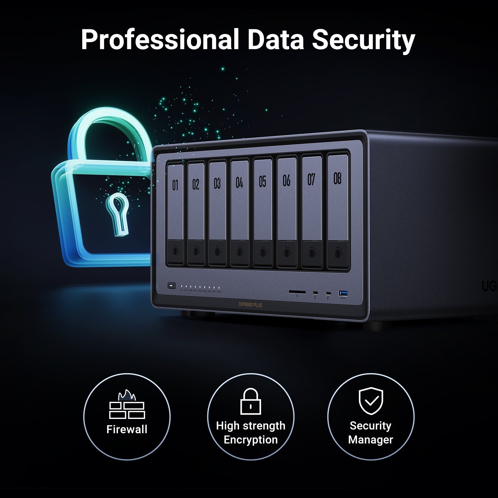 UGREEN NASync DXP8800 Plus 8-Bay NAS | Dual 10GbE & Thunderbolt 4