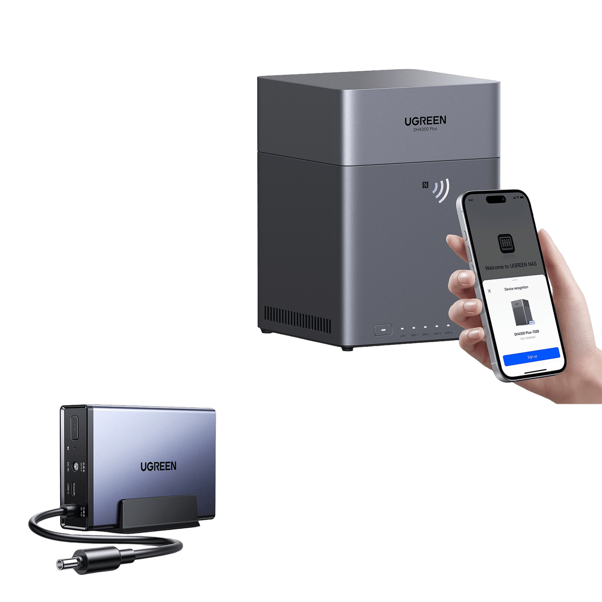 UGREEN NASync DH4300 Plus | 4-Bay Photo Backup NAS, 2.5GbE
