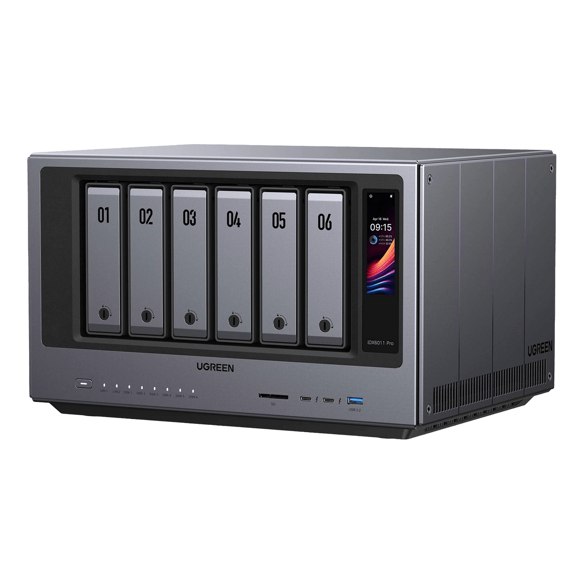 UGREEN 6 Bay NAS Server | 208TB Storage & 10GbE Ports UGREEN 6 Bay NAS Server | 208TB Storage & 10GbE Ports